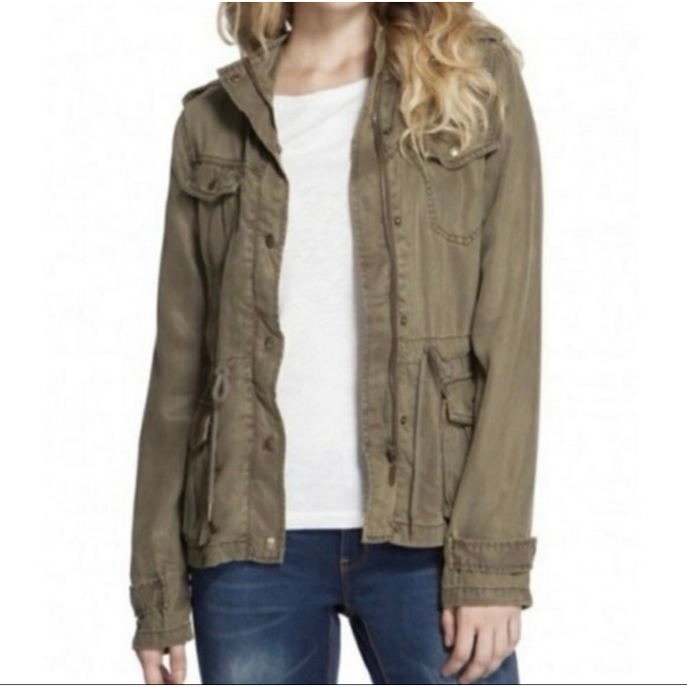 MAX JEANS Olive Green Utility Jacket M